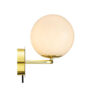 Væglampe messing, Shapes, opal glas, E14, IP20